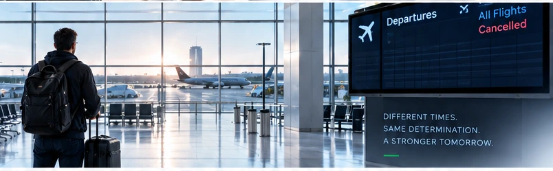 Airport during the 2020 global travel shutdown