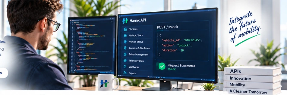 Hannk API developer environment with connected vehicle controls
